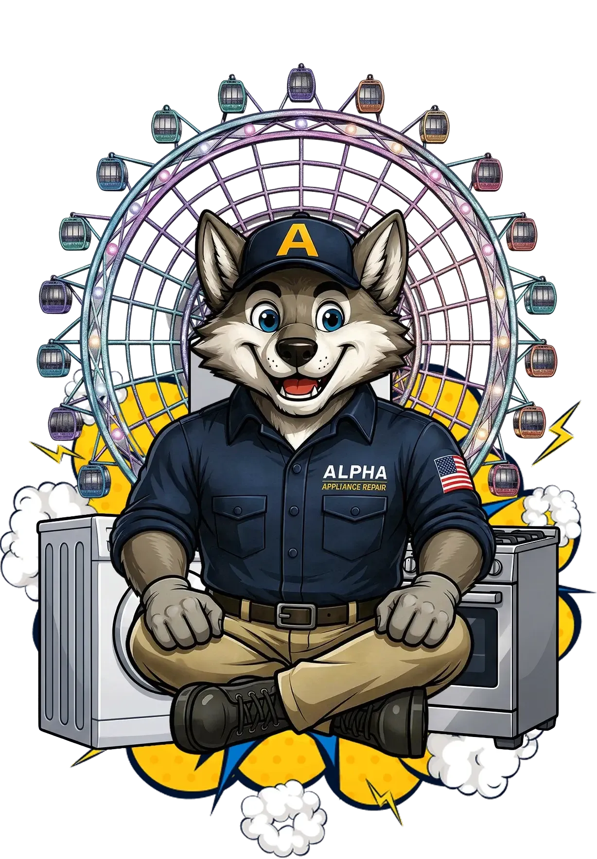 Alpha Appliance Repair Mascot At Disney
